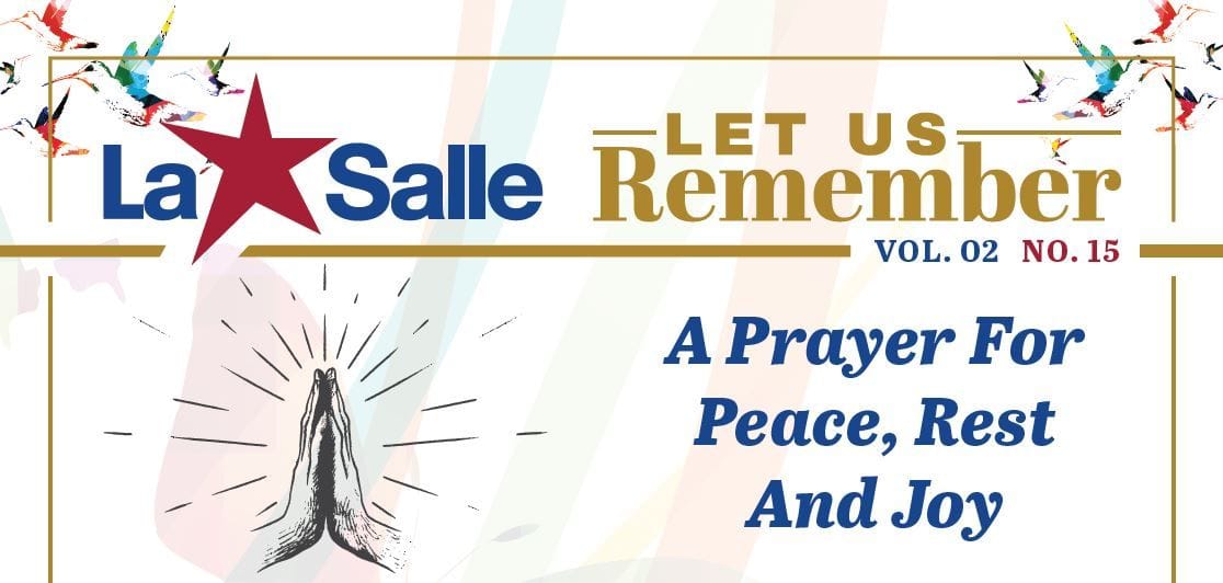Resource: Let Us Remember - A Prayer for Peace, Rest and Joy Resource: Let Us Remember - A Prayer for Peace, Rest and Joy